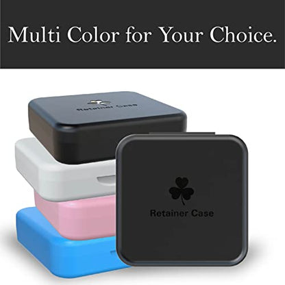 Retainer Case, ARGOMAX Aligner Case, Braces Box, 2 Piece Orthodontic Box (Black). - color: Black