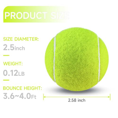 Tennis Balls, 4 Pack Training Tennis Balls – Practice Balls for Beginners & Playing Balls for Dogs - color: Yellow