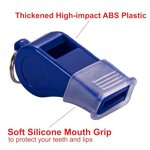 12 Packs Sports Whistles with Lanyard, for Coaches, Referees and Officials - color: Blue