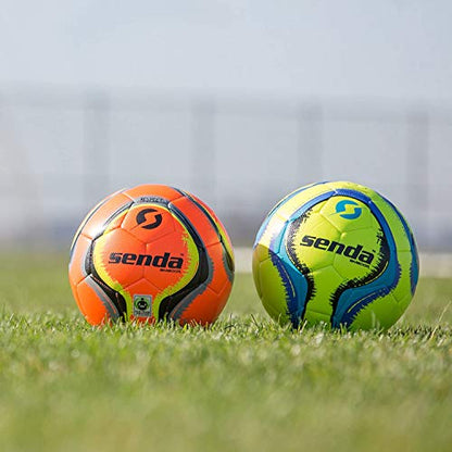 Senda Amador Training Soccer Ball, Fair Trade Certified - color: Yellow and Blue, size: Size 4 (Ages 8-12)
