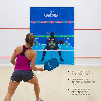 Spalding - Dink Pad Pickleball Training Aid, Portable Pickleball Practice Target Board, Improves Dinks, Accuracy, Control & Shot Placement, Indoor & Outdoor Pickleball Trainer Set