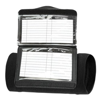 Football Wrist Card Holder Wristband with Double Window Football Wrist Quarterback Play Wristbands for Teen Adult Quarterback Gear