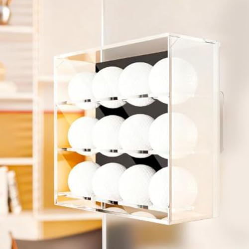 Golf Ball Display Case 12 Holes Storage Decorative Office Modern Cabinet Shelf Golf Pingpong Ball Holder