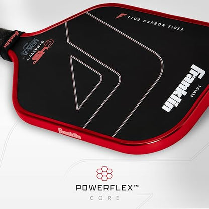 Franklin Sports PRO Pickleball Paddles – C45 Carbon Fiber Series - Official USAP + UPA Approved – Pro Player Design - color: Dynasty |Electric Red, size: 14 mm