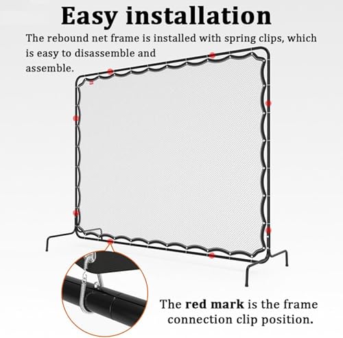 Rebound Practice Wall - Tennis Rebounder Net for Training Racquet Sports Ball Pickleball, Perfect Tennis Backboard Net for Tennis Court Backyard Outdoor Training