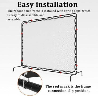 Rebound Practice Wall - Tennis Rebounder Net for Training Racquet Sports Ball Pickleball, Perfect Tennis Backboard Net for Tennis Court Backyard Outdoor Training