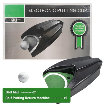 Golf Ball Return Putting Unit, Automatic Return Machine, Indoor Golf Putting Hole, Battery-Powered Practicing, Suitable for Practicing at Home, Office, Yard, Party