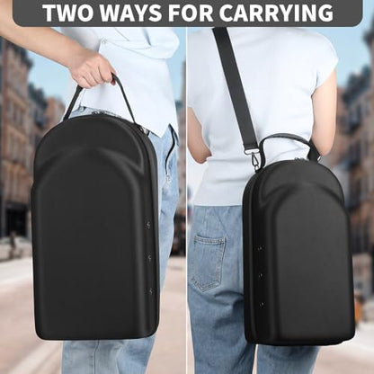 GERMUN Hard baseball hat case, Hat Carrier Travel Case with Adjustable Shoulder Strap, Hat cap case for 12 Baseball Caps - Perfect for Traveling & At-Home Storage (Black with Grey) - color: 12 Black Grey
