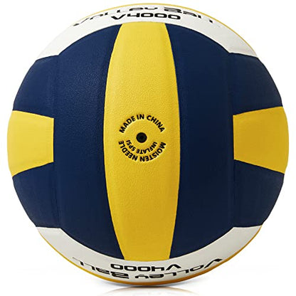 Dakapal Official Size 5 Indoor Competitive Volleyball, Professional Soft Volleyball (Without Pump) Yellow