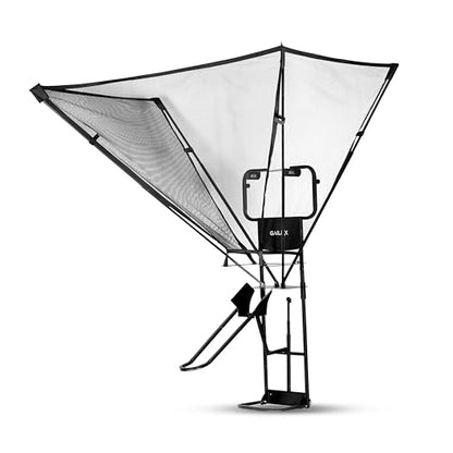 GAILEX Basketball Return System, Automatic Ball Return Net, 180° Rotating Chute, Quick Fold & Fast Storage, Roll & Go Design,Portable Basketball Training Equipment