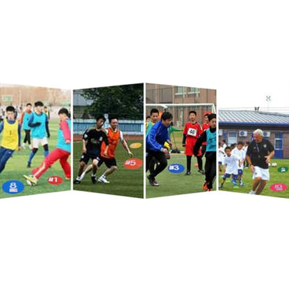 Abaodam 10pcs Football Training Markers Soccer Sign Plates for Gym Class Agility Drills Sports Practices Design Roadblock Pads