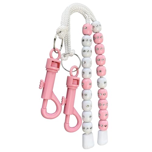 2 Pcs Golf Beads Count Stroke Score Counter, Golf Beads Counter, Golf Beads Score Counter, Golf Rhinestone Bead Score Counter - color: Pink