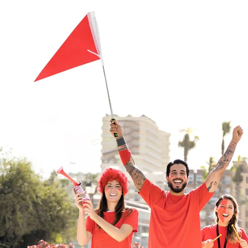 Toyvian Telescopic Flagpole, 2 Pack 3.9ft Extendable Tour Guide Flag Pole with Foam Handle Lightweight Handheld Flag Pole for Teachers Tour Guides Coaches Outdoor Sports Events