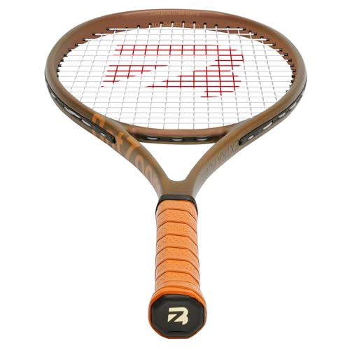BatZoom Tennis Racket for Beginners & Adults - Lightweight Graphite Racquet with Comfortable Grip | Shock Reduction Technology | Includes Carrying Bag(Color Options) - color: Bronze-Gold