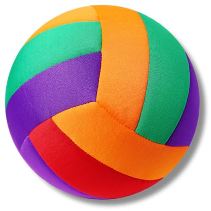 Soft Indoor Volleyballs for Girls Youth Beginners Trainer Fabric Light First Learning Volleyballs Safe Quiet Practicing Inside the House Birthday Easter Gifts - color: Colorful