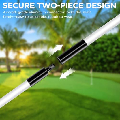 KINGTOP Golf Flagstick - Portable Design, Practice Putting Green Flag Stick for Yard, Club - Golf Pole Pin Flagpole, 3FT or 6FT Heights Available - color: 3ft White Flagpole-1 Pack