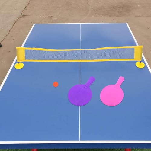 Mini Table Tennis Set for Portable Mini Pong Net with Rackets Compact Tabletop for Family Interaction and Beginner Play Easy Storage Indoor Game