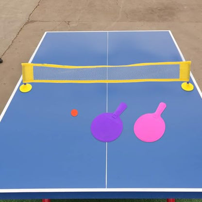 Mini Table Tennis Set for Portable Mini Pong Net with Rackets Compact Tabletop for Family Interaction and Beginner Play Easy Storage Indoor Game