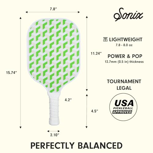 Sonix | Pickleball Paddles Set of 2 | USAPA Approved | Fiberglass Surface, Honeycomb Core | Mixed 2-Pack Paddles | Pastel Geo, Trad Geo