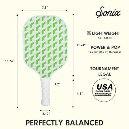 Sonix | Pickleball Paddles Set of 2 | USAPA Approved | Fiberglass Surface, Honeycomb Core | Mixed 2-Pack Paddles | Pastel Geo, Trad Geo