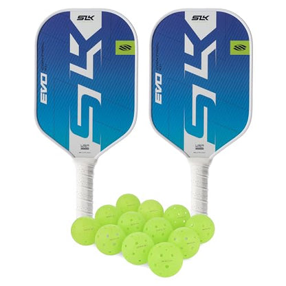 2025 SLK Evo Control XL Pickleball Paddle Bundle | 2 x Oasis Paddles + 12 Pack Pickleballs