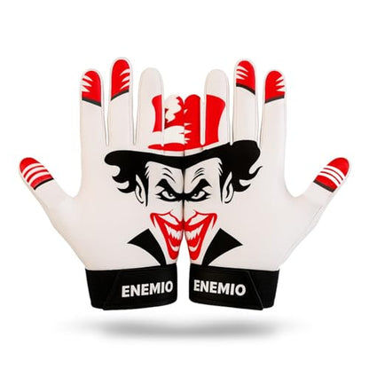 Enemio Football Gloves Adult Men, Youth Kids Football Gloves with Super Sticky Grip, Receiver Glove Ideal for Boys Ages 8–12 and Up - size: Youth Medium