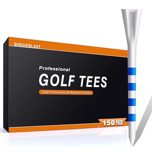 Professional 3-1/4” Golf Tees Reduces Friction & Side Spin - Choose 72 Pack,150 Pack or 200 Pack - color: 150 Pure Pack