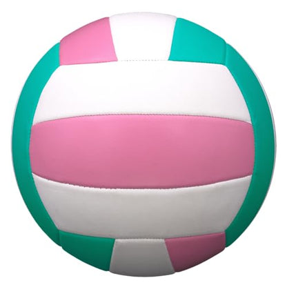 Baden | Softlight VXT1 | No Sting FlexFoam Cover | Youth Lightweight Training Volleyball | K-5 Youth Players | Official Size 5 + 20% Lighter | Official Ball of BYOP - color: Seagreen/Soft Pink