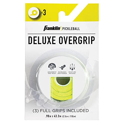 Franklin Sports Pickleball Paddle Overgrips - Provides Extra Grip - Slight Tackiness - Durable & Strong - color: Optic