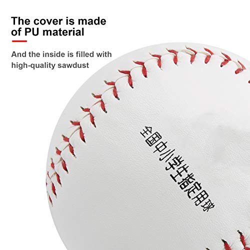 Softball Balls, 2 Pieces 12 Inch PU Softball Practice Balls Hand Stitched Official Size for Batting Practice Training
