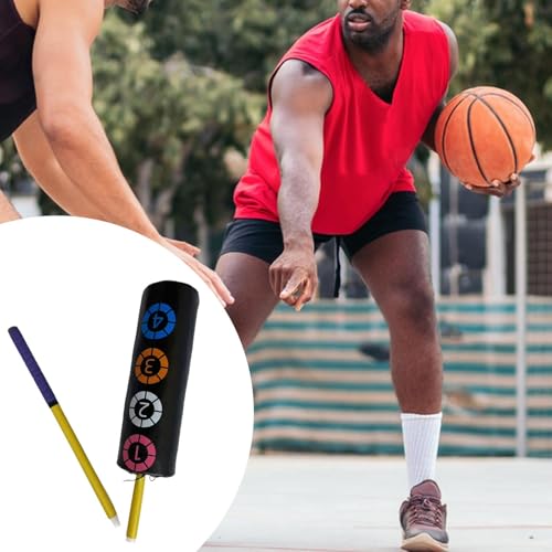 Basketball Blocking Pad Padded Blocking Guard Adjustable Length Professional Speed Reaction Training Ball Control Multifunctional Sports Sparring - color: Black Print