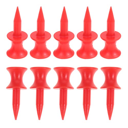 MUXSAM Golf Tees Unbreakable Step Down Plastic Castle Tees, 100-Pack Colored Bulk, Tee Size-1 1/4"/31mm, Long Short Color Pack for Practice Men Women Kids - color: All 1 1/4"/31mm in Red