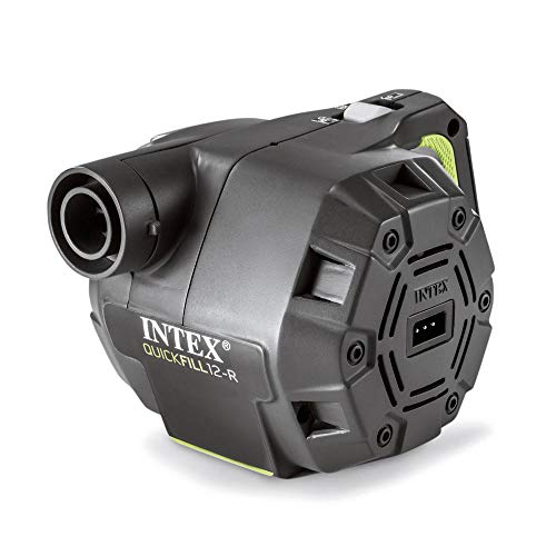 INTEX QuickFill Electric Air Pump: Inflates and Deflates Air Mattresses, Inflatable Kayaks, Boats, Toys - size: 23.0CFM, style: Rechargeable - Wall + Car Plug