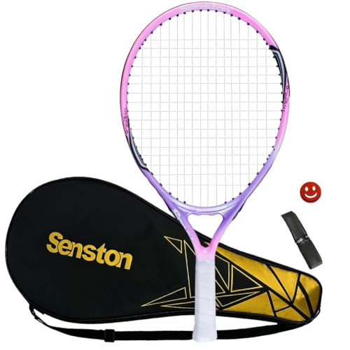 Senston 19" 23" 25" Kids Junior Tennis Racquet for Kids Children Boys Girls Tennis Rackets with Racket Cover - color: Pink, size: 19 inch