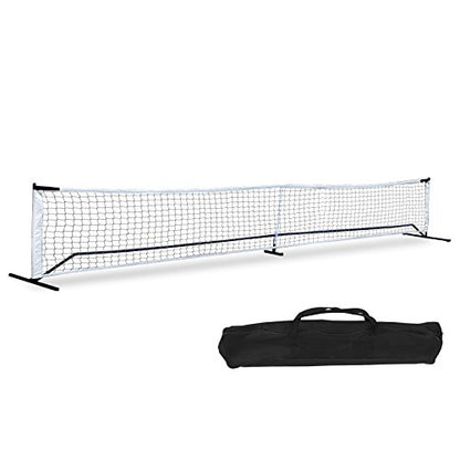HomGarden Portable Pickleball Tennis Net Set System Metal Frame Stand W/Carrying Bag - Pickle Ball Net Outdoor Game Set