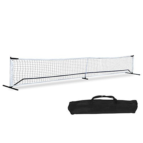HomGarden Portable Pickleball Tennis Net Set System Metal Frame Stand W/Carrying Bag - Pickle Ball Net Outdoor Game Set