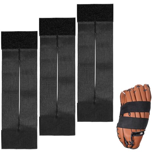 3 Pcs Baseball Glove Strap Softball Glove Wrap, Baseball & Softball Elastic Mitt Gloves Strap Band Keep Pocket Formed Ideal for Quickly Keep The Pocket Formed Fit All Gloves