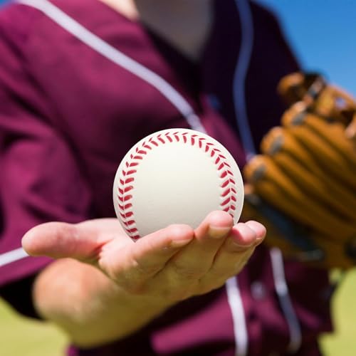 GKK 12pack Pitching Machine Baseballs 9inch 3.5oz PU Material Ball for TeenagersTo Practice Hitting and Fielding Practice