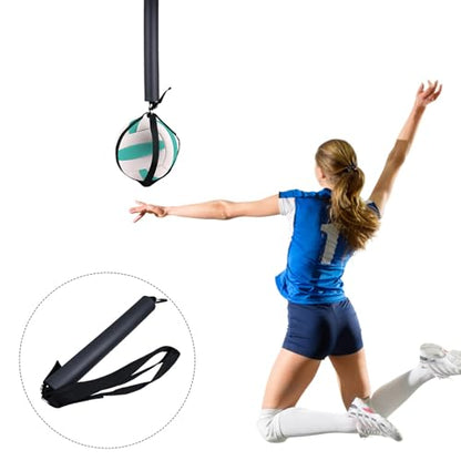 FAVOMOTO Adjustable Volleyball Spike Trainer Strap for Home Training Hitting Jumping and Arm Swing Technique Compatible with Basketball Poles Ceilings Playsets Practice Equipment for