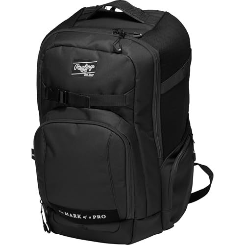 Rawlings | The Journey Player's Backpack Equipment Bag | Baseball/Softball | Multiple Colors - color: Black