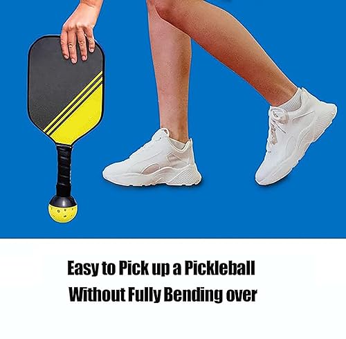 VCISPOK Pickleball Ball Retriever, Silicone Picker On Paddles, Easy Accessory to Pick Up Balls Without Bending Over, Fits Any Paddles - color: Black-1 Pack