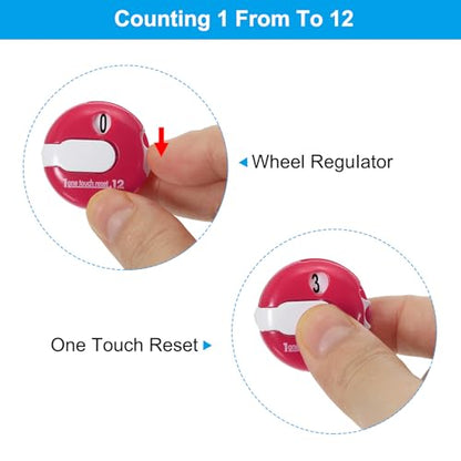 PATIKIL Golf Score Counter Mini Golf Shot Stroke Attachment Counter Clicker Clip - color: Pink White