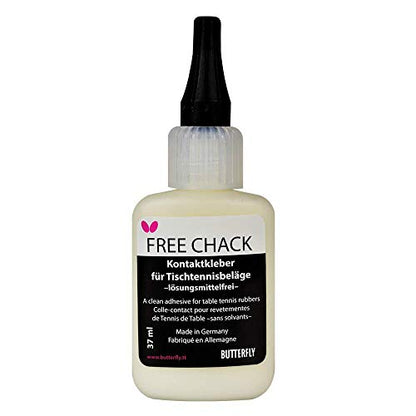Butterfly Free Chack Table Tennis Racket Glue - Perfect for Assembling Table Tennis Ping Pong Paddle - Comes with Sponges and Application Clip to Easily Replace Table Tennis Rubber