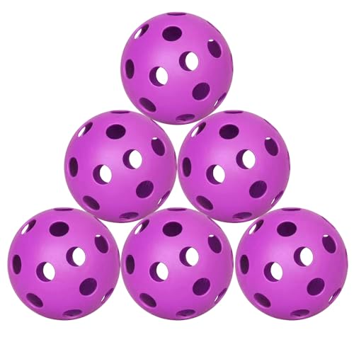 6 Pack Sports Outdoor Pickleballs - 40 Pickleball Balls - USA Pickleball Balls (USAPA) Approved - Official US Open Ball - color: Purple, style: 6 - Pack