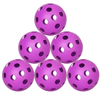 6 Pack Sports Outdoor Pickleballs - 40 Pickleball Balls - USA Pickleball Balls (USAPA) Approved - Official US Open Ball - color: Purple, style: 6 - Pack