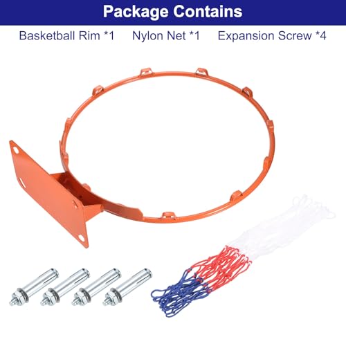 PATIKIL Basketball Rims Replacement Bear Solid Steel - color: Orange
