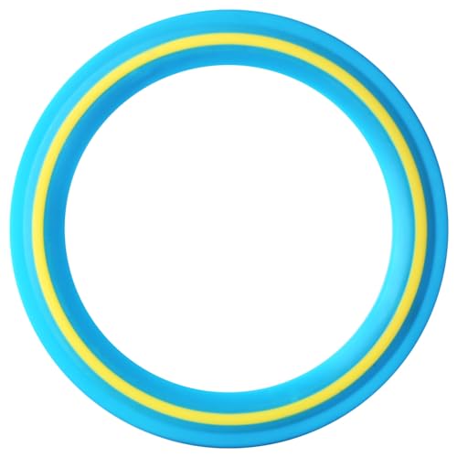 JEEFUD Flying Disc for Kids Adults 11 inch Flying Ring, 3 Pack Beach Backyard Sports Play Soft Discs, Sport Outdoor Toy Gift for 4+ Year Old Boys Girls Family (3PCS (Blue，Pink&Turquoise))