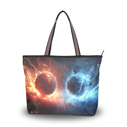 Magical Volleyball Tote Bag for Women Work Beach Bag Travel Bag - size: 9.5 L