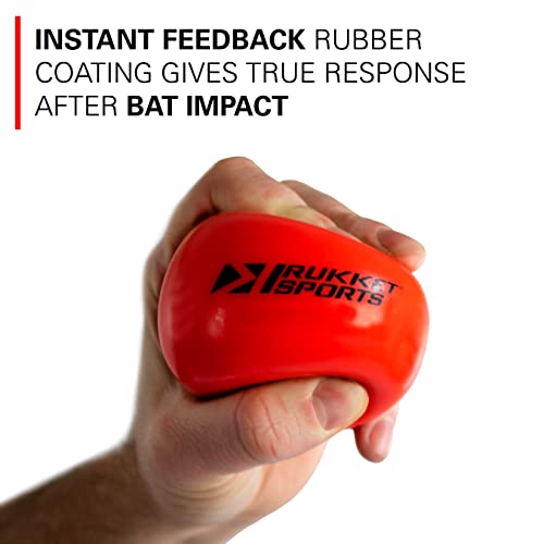 Rukket Pure Power Weighted Baseball/Softball Heavy Training Balls (1 Pound, 2 7/8-inch), Practice Hitting, Batting and Pitching with Complete Control, Choose 15-Pack, 9-Pack, 3-Pack, OR Bucket Holder