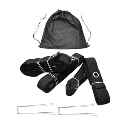Beach Volleyball Lines Marking Kit for Outdoor Grass Sports, Black